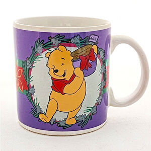 Mug/Cup-Disney-Winnie The Pooh-Pooh Holiday Mug-Purple-Holds 8 oz